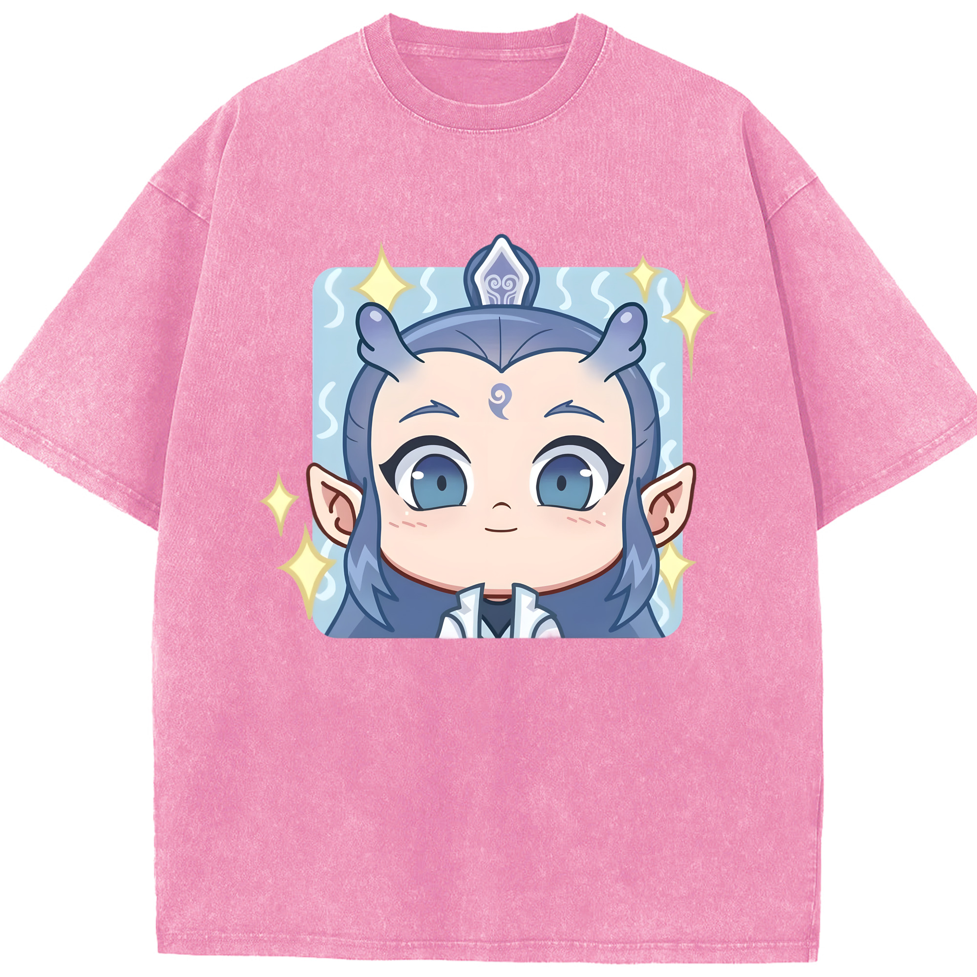 （画像用） Ne Zha 2 ナタ 魔童の大暴れ 綿100% ヴィンテージ風 半袖Tシャツ（フロントプリント）